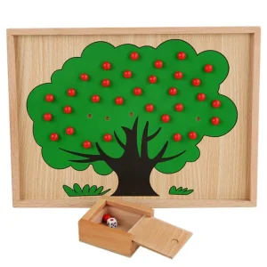 Montessori Wooden Apple Counting Game - Mathematics Educational Toys