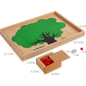 Montessori Wooden Apple Counting Game - Mathematics Educational Toys