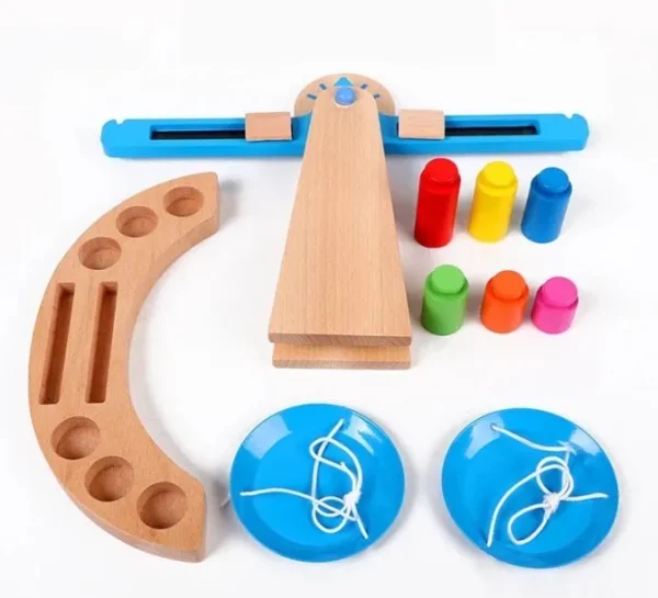 Montessori Wooden Balance Beam Scale Kids Balance Game - Best Montessori Toys