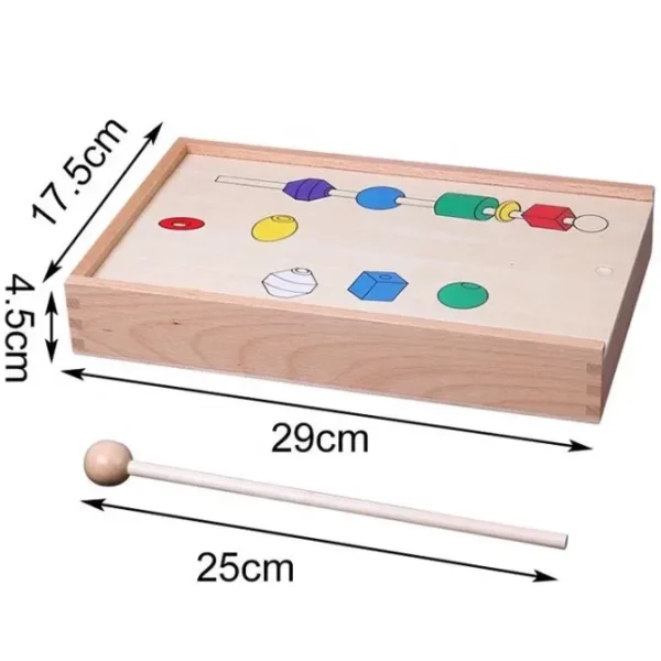 Montessori Wooden Beads Puzzle Box - Montessori Educational Toys