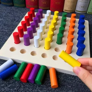 Montessori Wooden Cylinder Socket Blocks-Best montessori toys