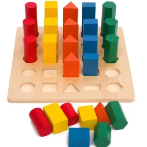 Montessori Wooden Geometric Sorting Game - Mathematical Play Toys