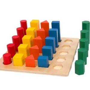 Montessori Wooden Geometric Sorting Game - Mathematical Play Toys