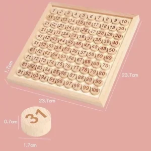 Montessori Wooden Hundred Board - Montessori Educational Toys