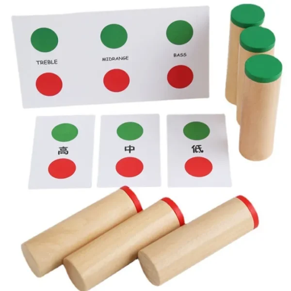 Montessori Wooden Sound Cylinders Sound Set - Open Ended Learning Toys