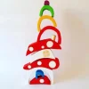 Mushroom House Wooden Blocks- Open ended wooden toys