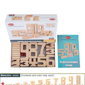 Onshine Wooden Educational Number Blocks- Open ended wooden toys