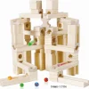 Onshine Wooden Marble Run Building Blocks - Open Ended Wooden Toys