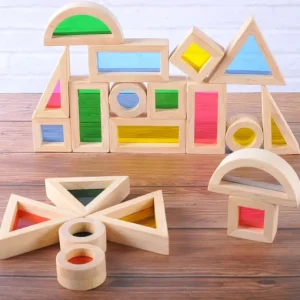 24PCS Rainbow Blocks - Sensory Toys