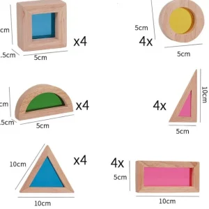 24PCS Rainbow Blocks - Sensory Toys