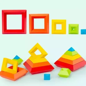 15 pcs Wooden Magic Cube Building Blocks - Open ended wooden toys