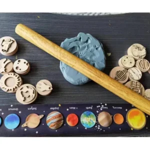 15 pcs Wooden Stamps Space Game- Fine motor skills toys