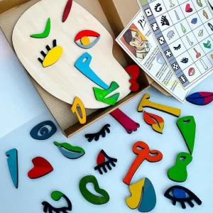 Picasso-style Montessori Face Puzzle-Speech therapy toys