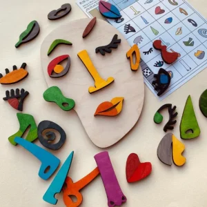 Picasso-style Montessori Face Puzzle-Speech therapy toys