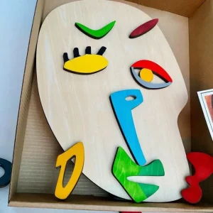 Picasso-style Montessori Face Puzzle-Speech therapy toys