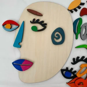 Picasso-style Montessori Face Puzzle-Speech therapy toys