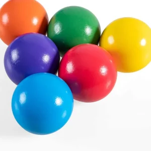 6 Piece Rainbow Wooden Ball Set-Open ended wooden toys