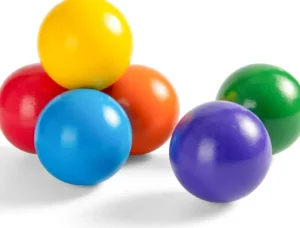 6 Piece Rainbow Wooden Ball Set-Open ended wooden toys