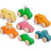 10 Piece Wooden Rainbow Car Set -Open ended wooden toys