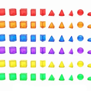 60 Pieces 3D Geometric Solids - Mathematical Toys