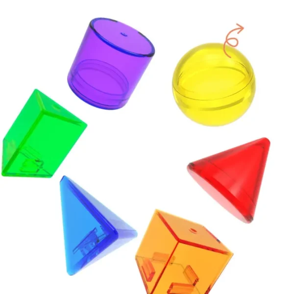 60 Pieces 3D Geometric Solids - Mathematical Toys