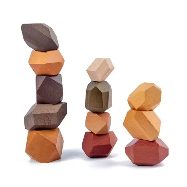 12 Pieces Jumbo Wooden Nature Balance Blocks- Open ended wooden toys