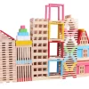 150 Pieces Wooden STEM Building Blocks - Best Open Ended Wooden Toys