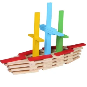 150 Pieces Wooden STEM Building Blocks - Best Open Ended Wooden Toys