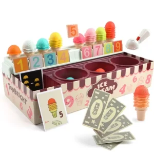 Pretend Play Ice Cream Counter Montessori Educational Math Toys-Mathematics toys