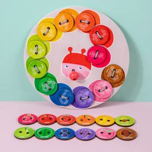 Rainbow Caterpillar Threading Game - The best fine motor toys