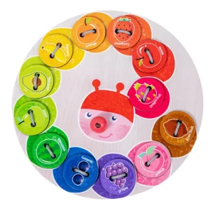 Rainbow Caterpillar Threading Game - The best fine motor toys