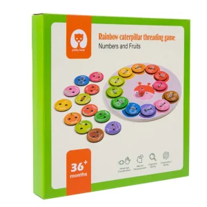 Rainbow Caterpillar Threading Game - The best fine motor toys