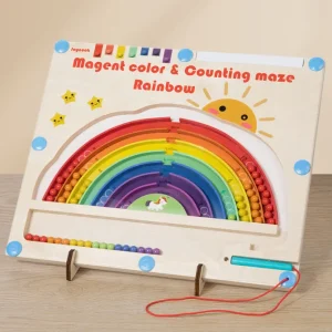 Rainbow Magnetic Board - Critical Thinking and Fine Motor Skills