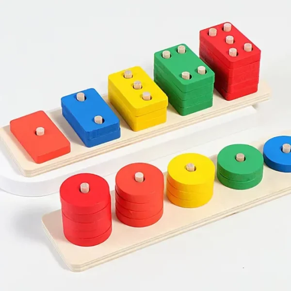 9 Sections Wooden Teaching Aid - Best Mathematical Teaching Toys