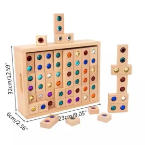 Sparkling Gem Wooden Building Blocks with Wooden Tray - Open Ended Toys