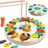 Wooden Alphabet Magnetic Fishing Game - Fine Motor Toys For Children