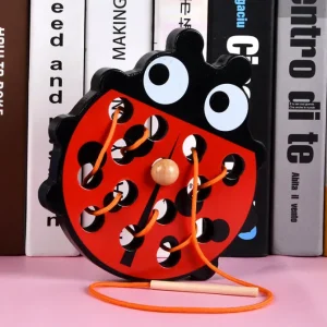 Wooden Animal Threading Rope Game - Fine Motor Skills Toys