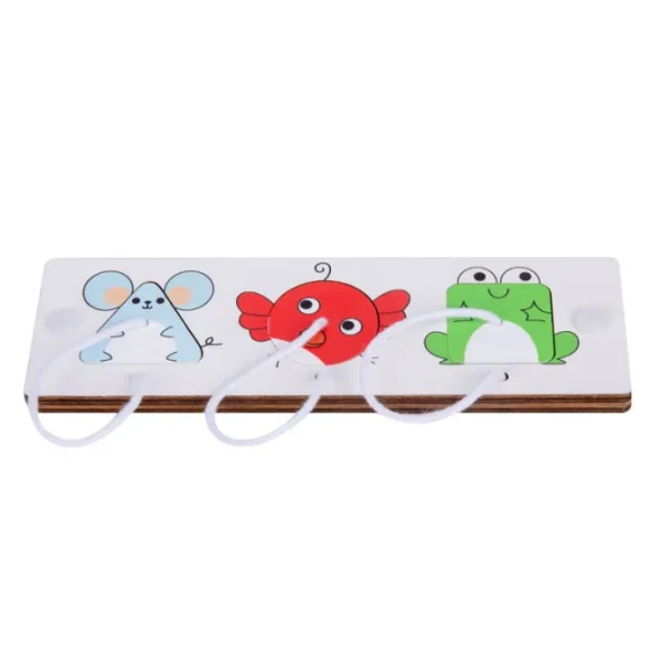 Wooden Animals Shape Puzzle 3 Sets - Fine Motor Montessori Toys