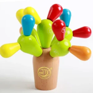 Wooden Aphabet Cactus - Fine motor skills toys