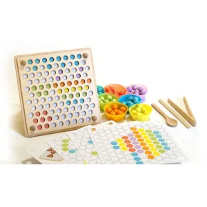 Wooden Bead Holder - Fine Motor Toys For Children