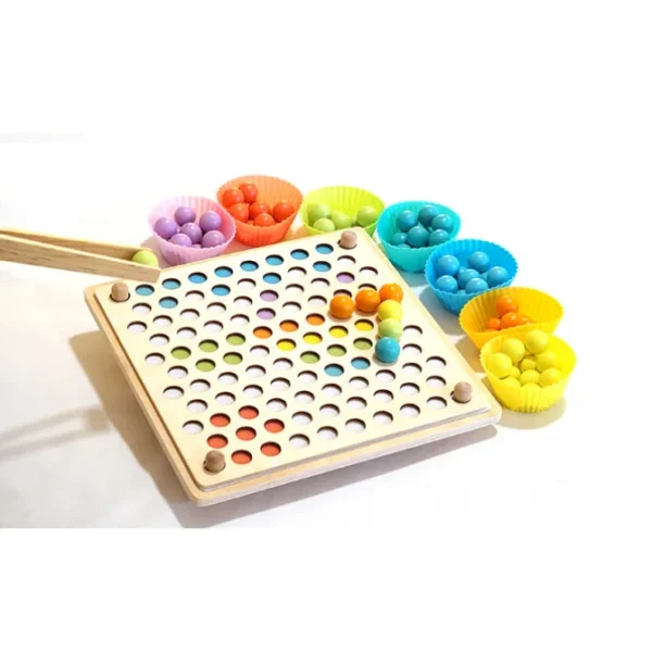 Wooden Bead Holder - Fine Motor Toys For Children