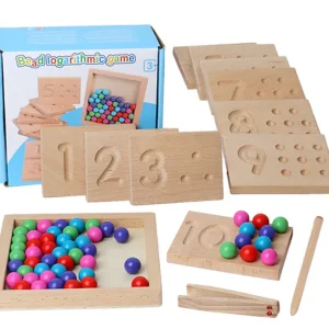 Wooden Bead Number Game - Wooden Mathematics Toys