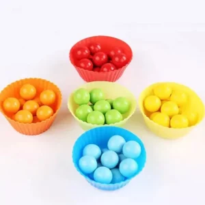 Wooden Beads Counting and Sorting Game - Montessori Educational Toys