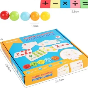 Wooden Beads Counting and Sorting Game - Montessori Educational Toys