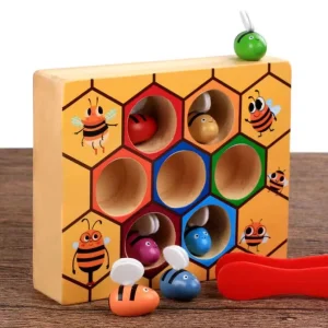 Wooden Bee Hive Game - Fine Motor Toys For Children