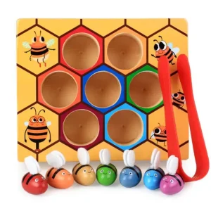 Wooden Bee Hive Game - Fine Motor Toys For Children