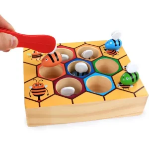 Wooden Bee Hive Game - Fine Motor Toys For Children