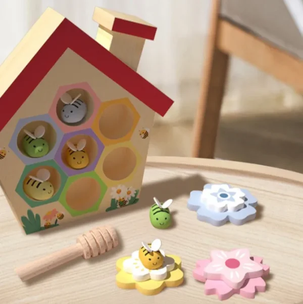 Wooden Bee Hive Play Set - Best Wooden Learning Toys