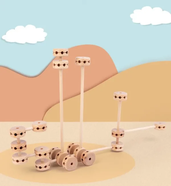 Wooden building Game - Open Ended Wooden Toys