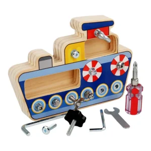 Wooden Busy Board Set of 3 ( Airplane, Boat and Digger)- The best fine motor toys